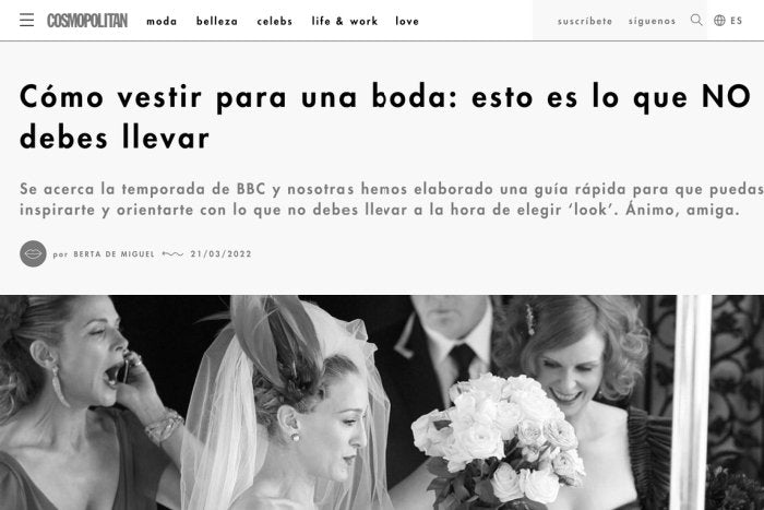 Cómo vestir para una boda: esto es lo que NO debes llevar - Bruna