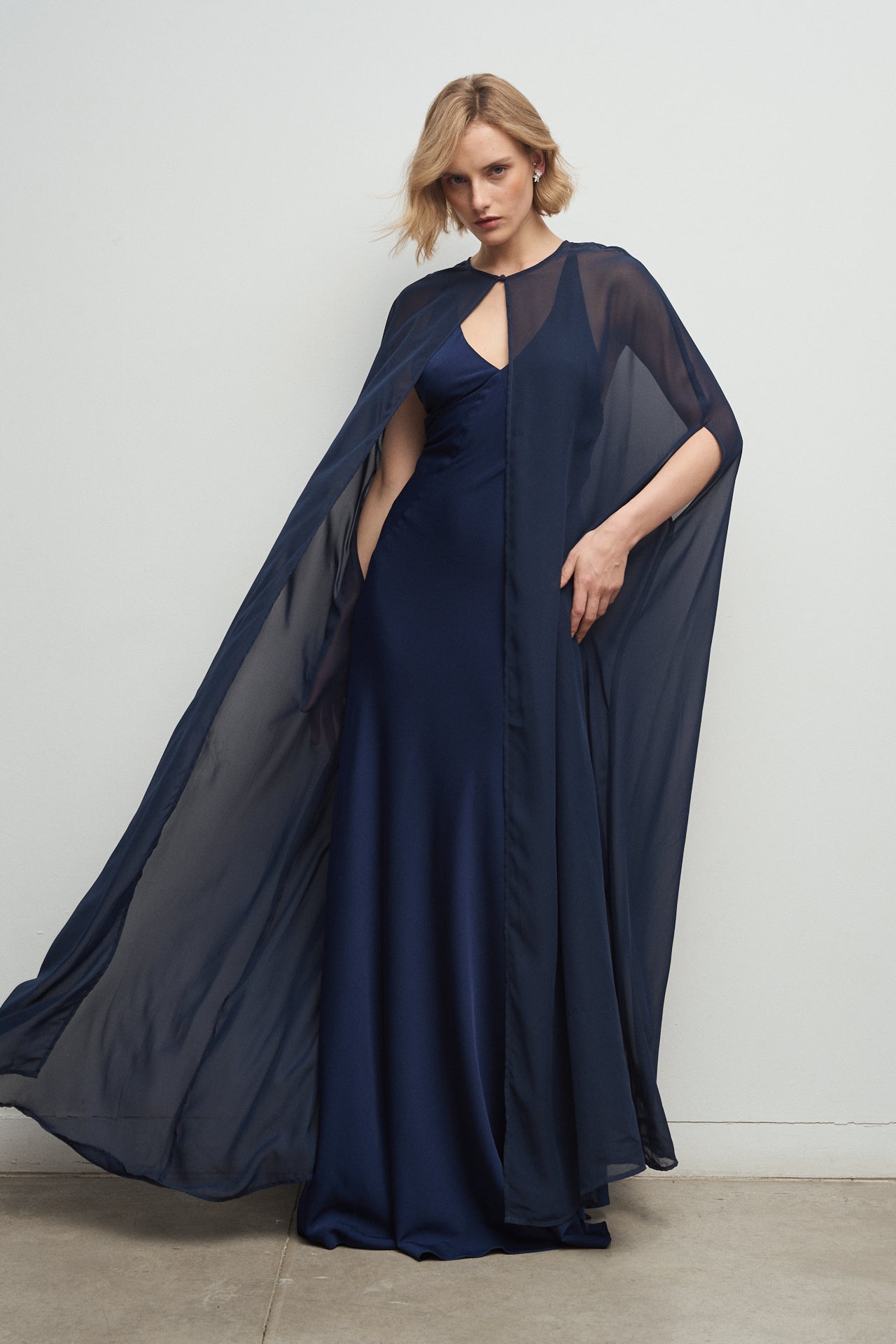 Gunilla Navy Cape · Le Jardin ·