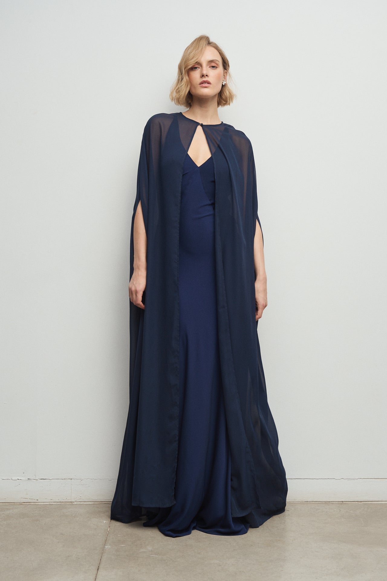 Gunilla Navy Cape · Le Jardin ·