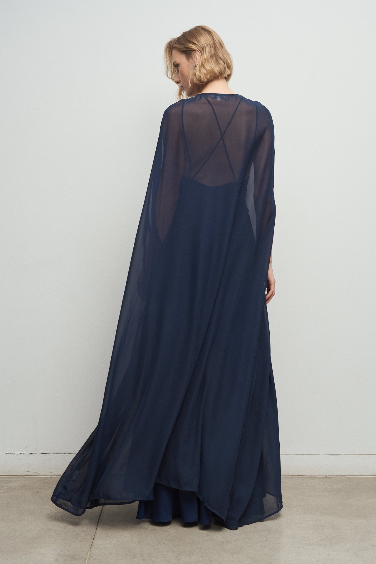 Gunilla Navy Cape · Le Jardin ·