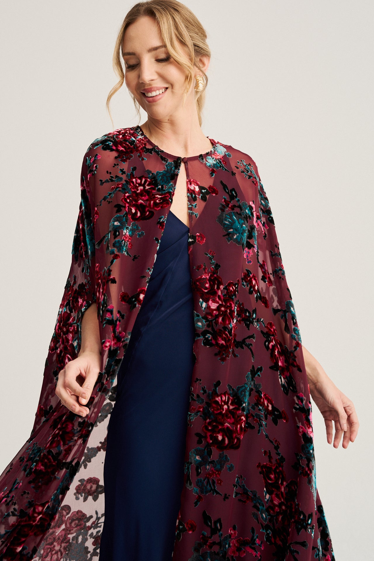 Gunilla Navy Cape · Le Jardin ·