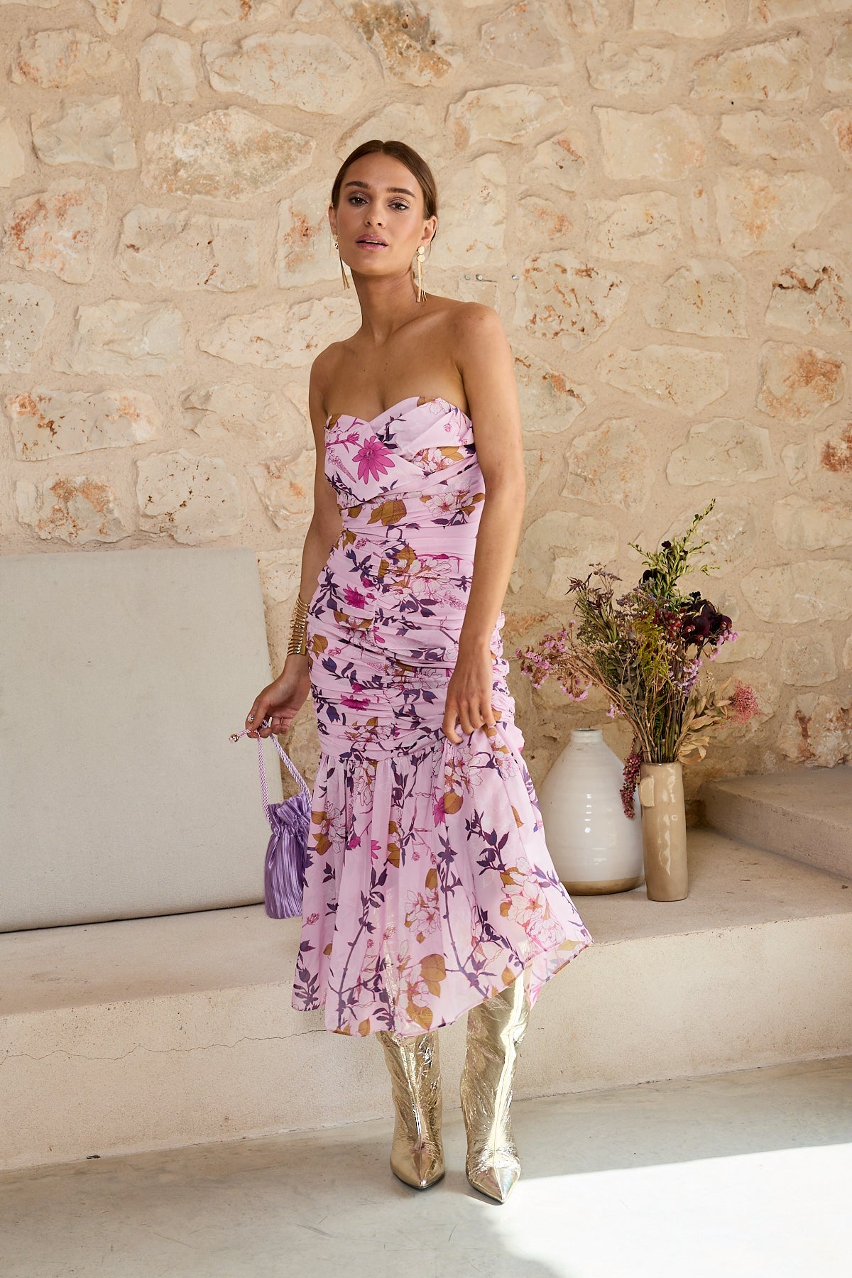 Vestido Alana · Flora · - Bruna