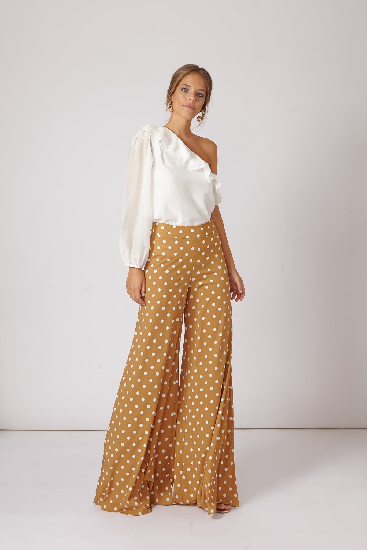 Pantalon Lyn Lunares Mostaza/B · Iconics · - Bruna