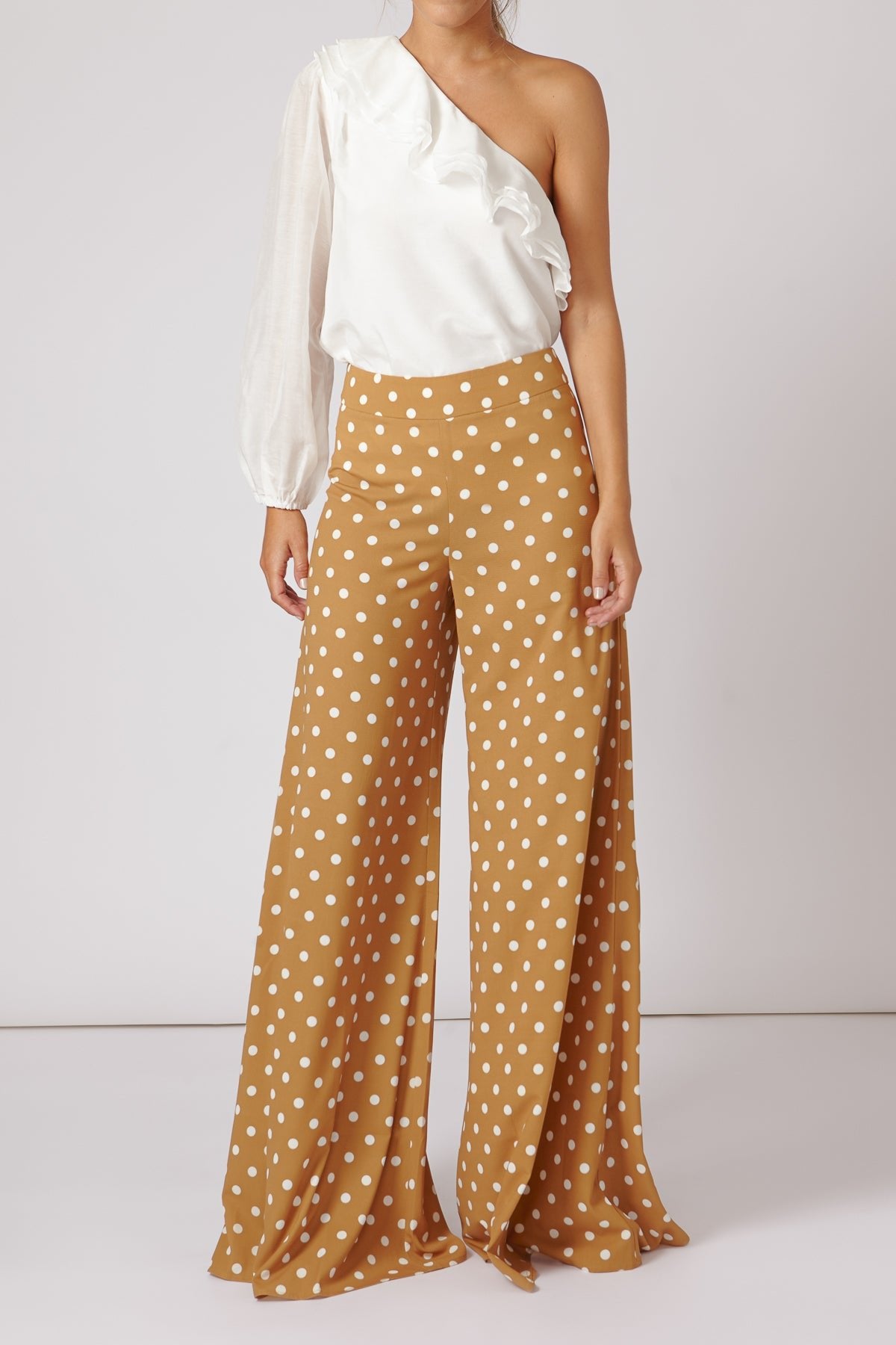 Pantalon Lyn Lunares Mostaza/B · Iconics · - Bruna