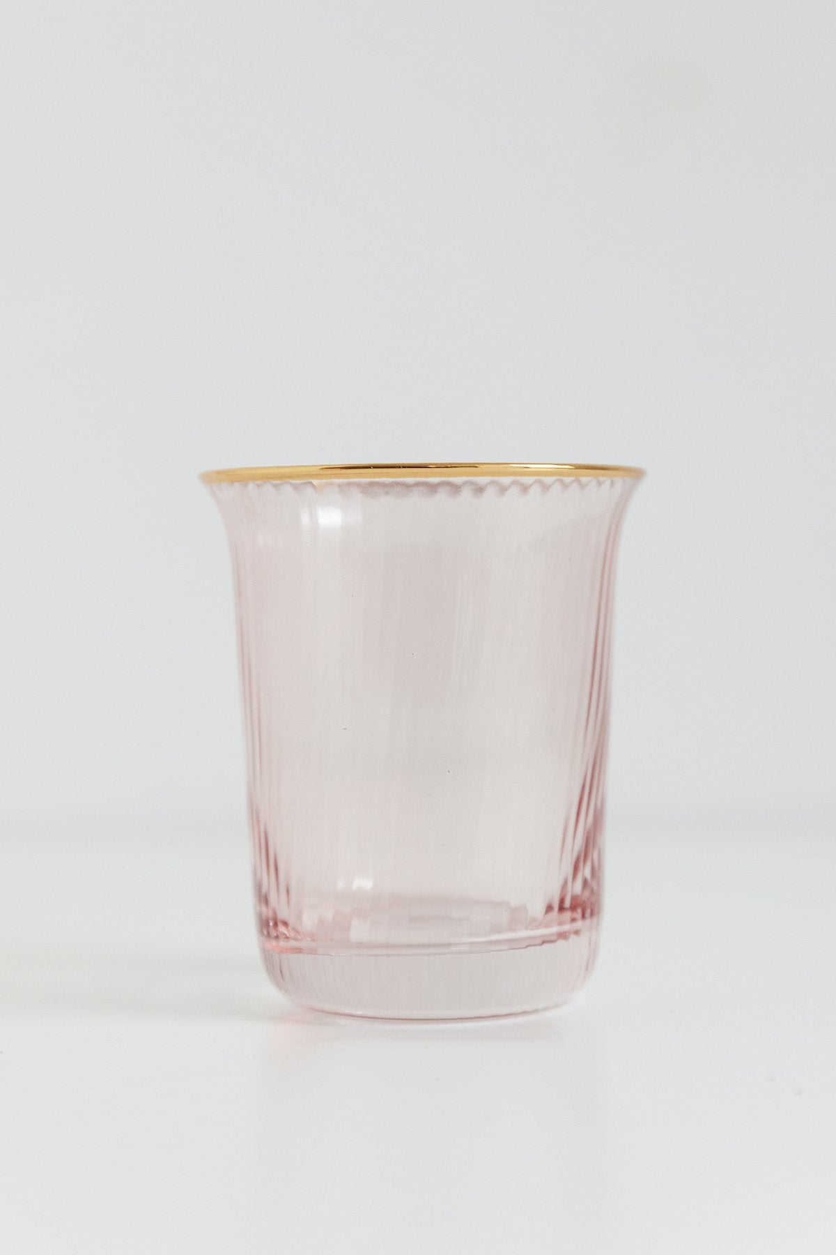 Set de 6 Vasos de Agua Rosa con filo dorado · Deco · - Bruna