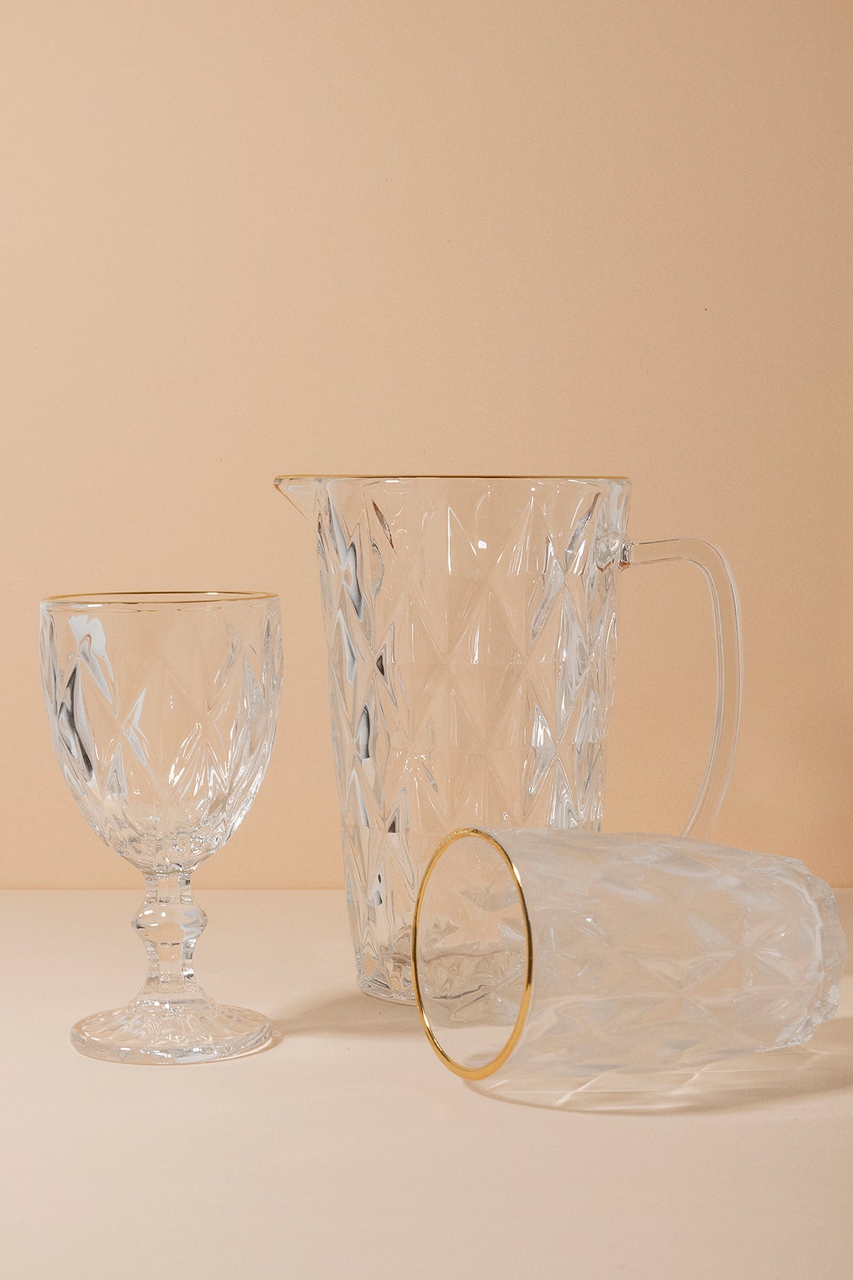 Set de 6 Vasos Karina con filo dorado · Deco · - Bruna