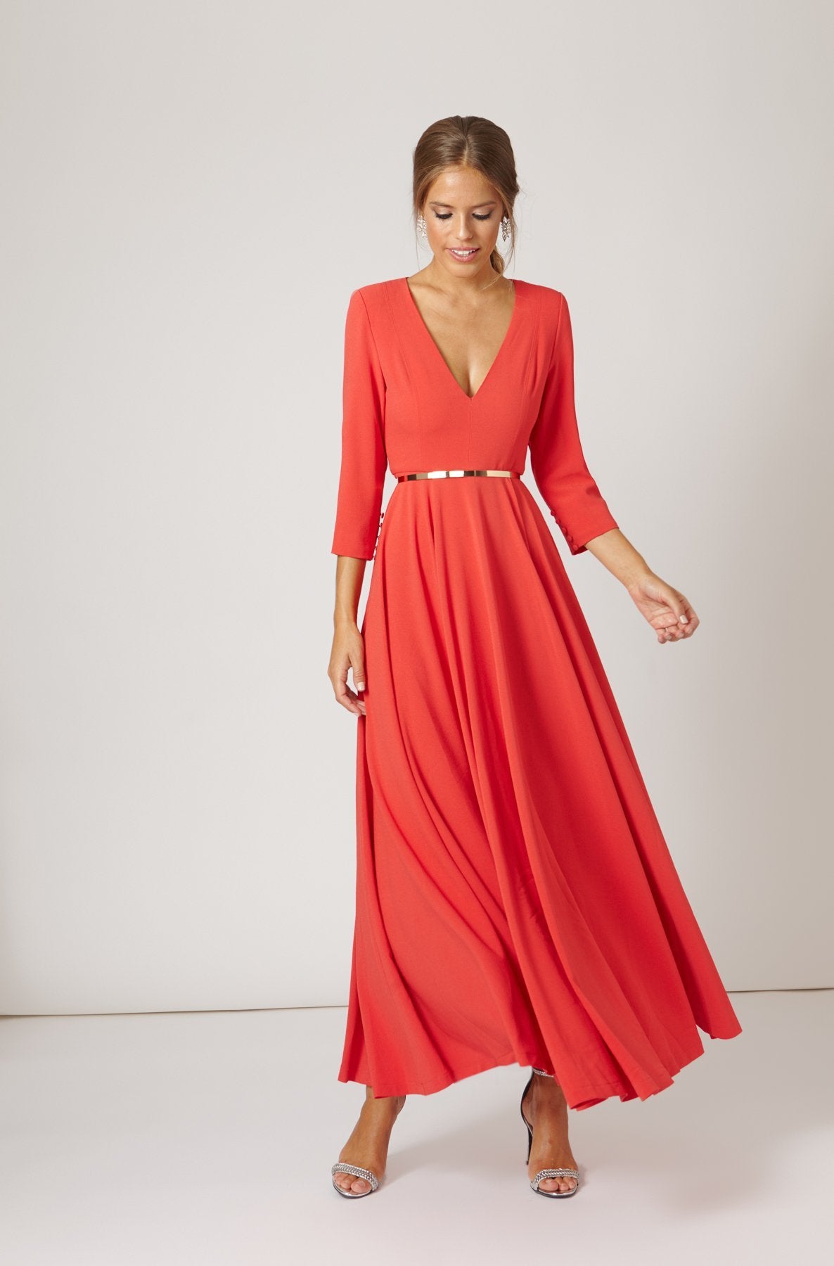 Vestido Fifi Rojo Coral · Iconics · - Bruna